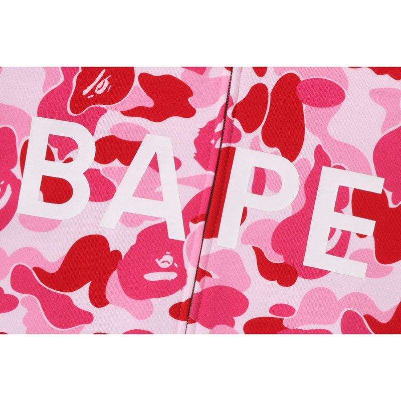 Women Bape Big Abc Camo Cropped Full Zip Hoodie Hoodie Pink USA | IN2778878