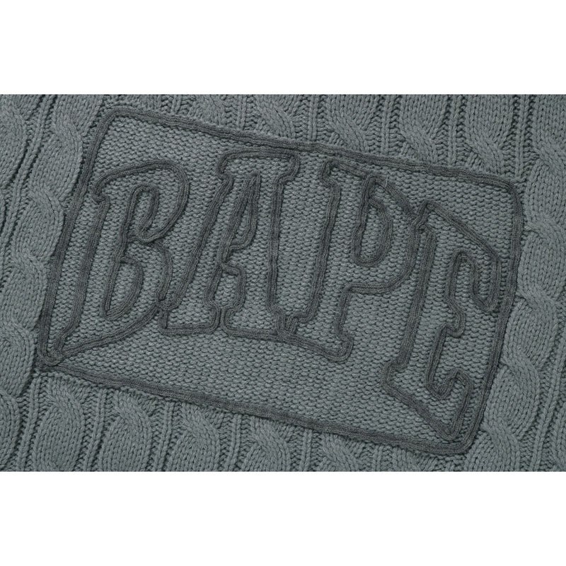 Women Bape Cable Knit Onepiece Dress Grey USA | HR9788578