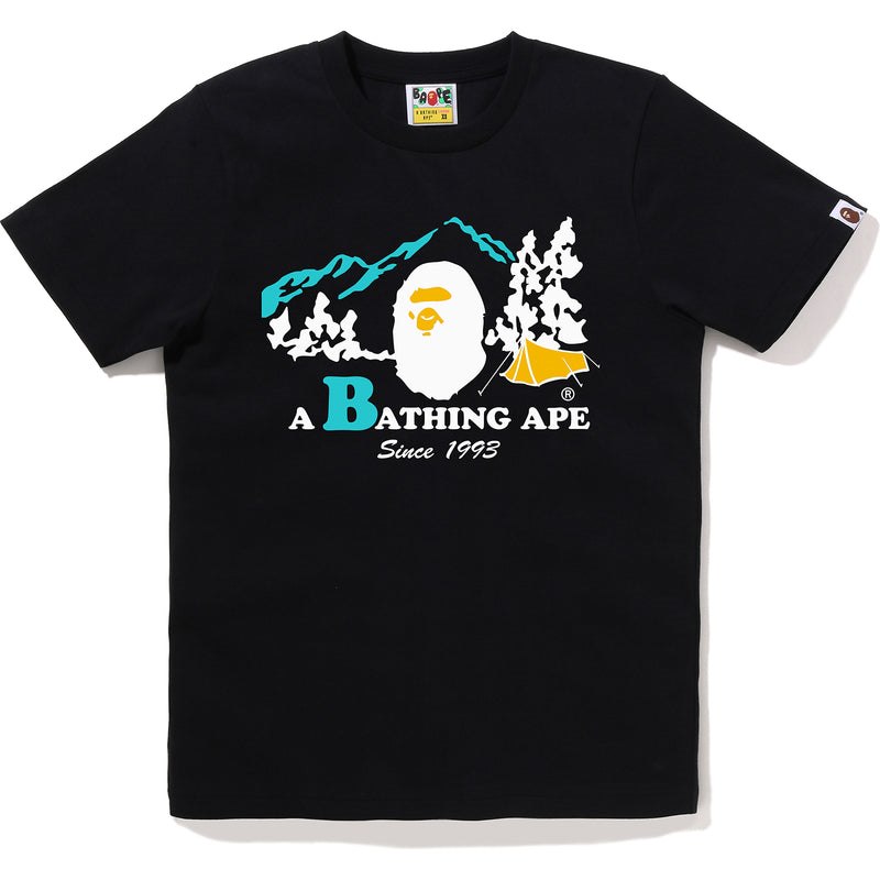 Women Bape Camp Tee T Shirts Black USA | RN4429249