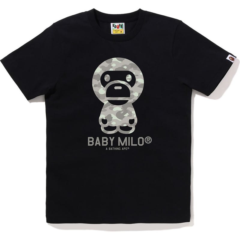 Women Bape City Camo Baby Milo Tee T Shirts Black USA | JR8200220