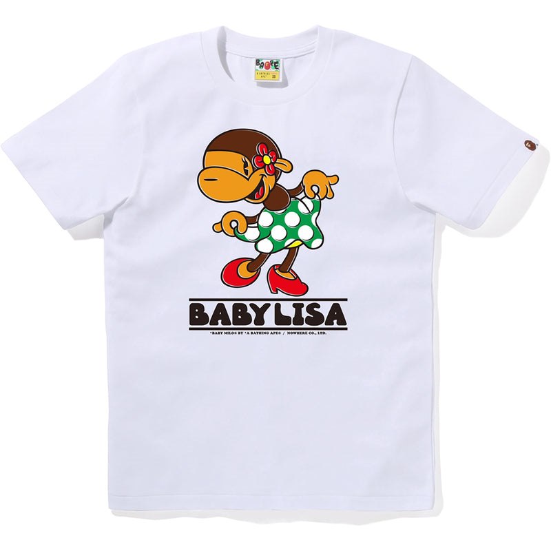 Women Bape Classic Baby Lisa Tee T Shirts White USA | PV8709879