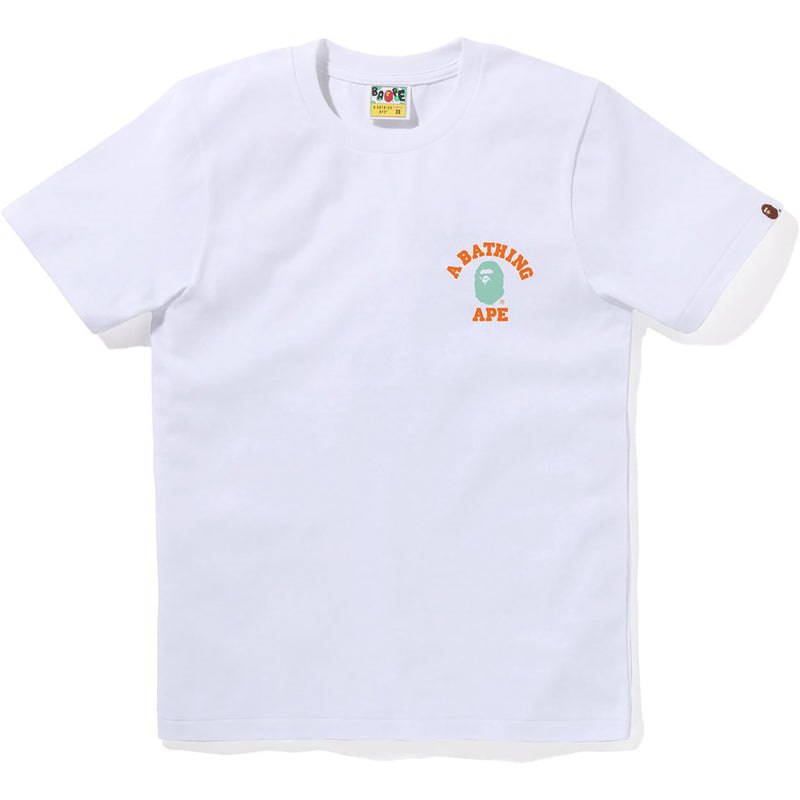 Women Bape College One Point Tee T Shirts White USA | YJ0310530