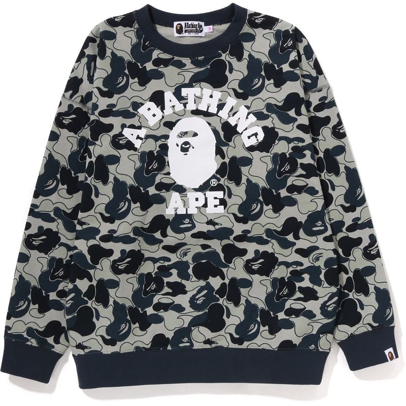 Women Bape Cookie Camo 2 College Oversized Crewneck Sweatshirts Beige USA | BO4767877