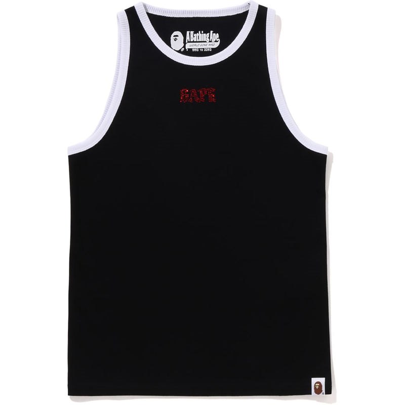 Women Bape Crystal Stone Tank Top Underwear Black USA | PQ9378438