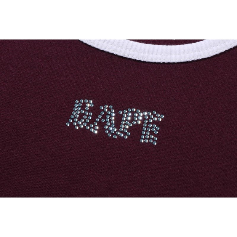 Women Bape Crystal Stone Tank Top Underwear Burgundy USA | ES5745075