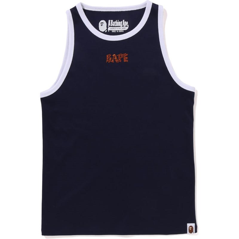 Women Bape Crystal Stone Tank Top Underwear Navy USA | EN3008208