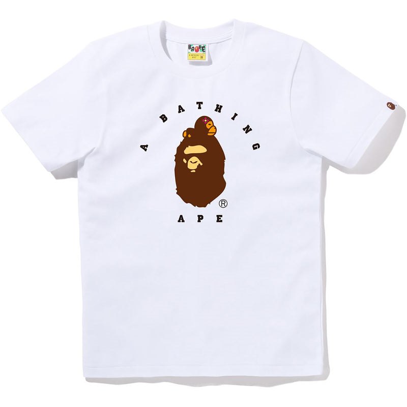 Women Bape Lisa On Ape Head Tee T Shirts White USA | JJ4684564