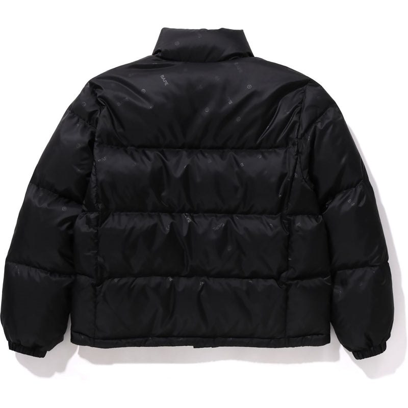 Women Bape Logo Pattern Down Jacket Jackets Black USA | FZ7363333