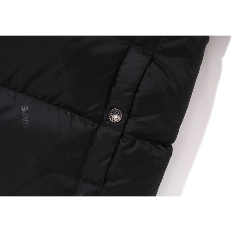 Women Bape Logo Pattern Down Jacket Jackets Black USA | FZ7363333