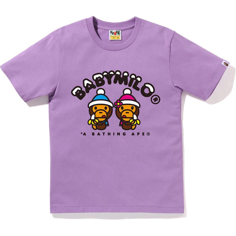 Women Bape Milo & Lisa Eating Banana Winter Tee T Shirts Purple USA | IK0293823