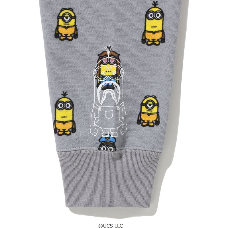 Women Bape Minions Shark Full Zip Hoodie Hoodie Grey USA | QB7762772