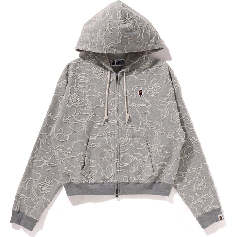 Women Bape Neon Camo Jacquard Zip Hoodie Hoodie Grey USA | OO6225225