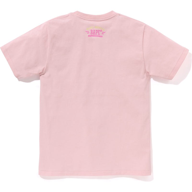 Women Bape Neon Camo Tee T Shirts Pink USA | FU5224724