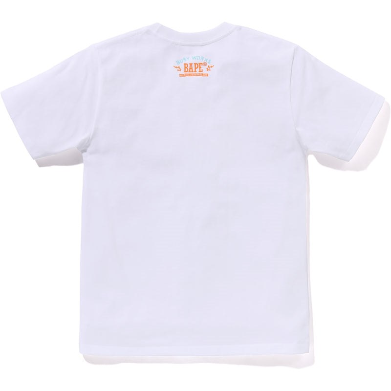 Women Bape Neon Camo Tee T Shirts White USA | XT6036806