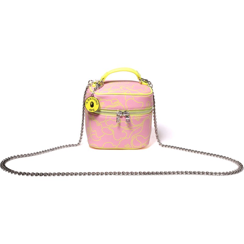 Women Bape Neon Camo Vanity Bag Bags Pink USA | TG4091101