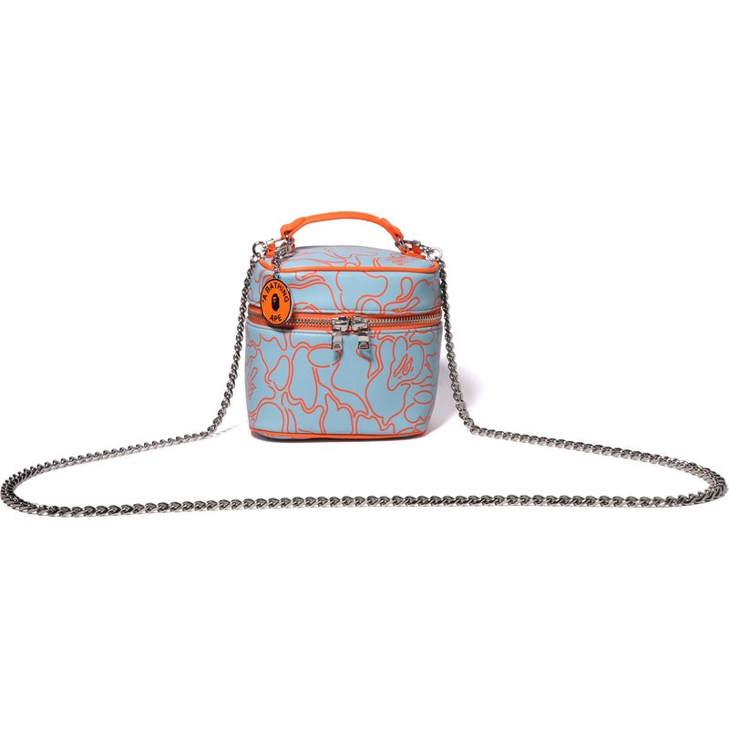 Women Bape Neon Camo Vanity Bag Bags Sax USA | GN2532852