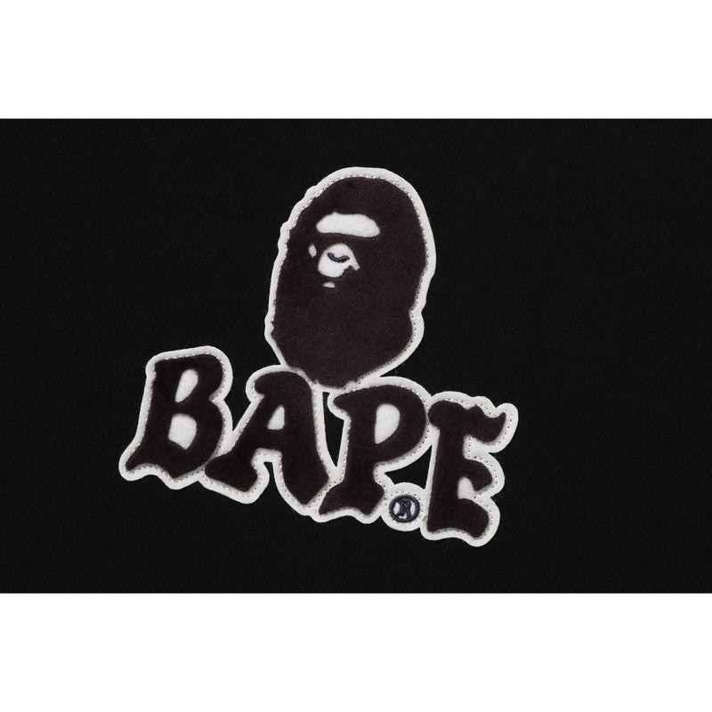 Women Bape Patched Oversized Pullover Hoodie Hoodie Black USA | UW8814384