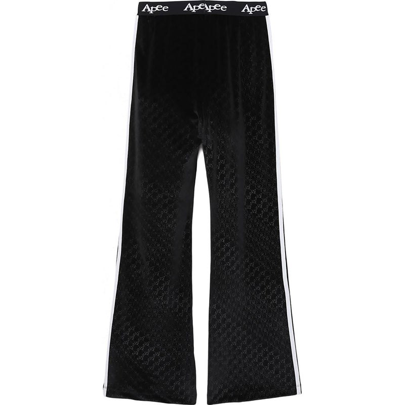 Women Bape Pattern Fleece Flared Pants Pants Black USA | FF5921891