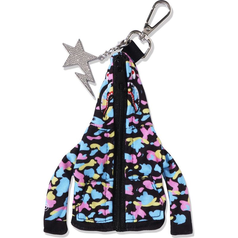 Women Bape Shark Full Zip Hoodie Keychain Hoodie Black USA | YQ1592352