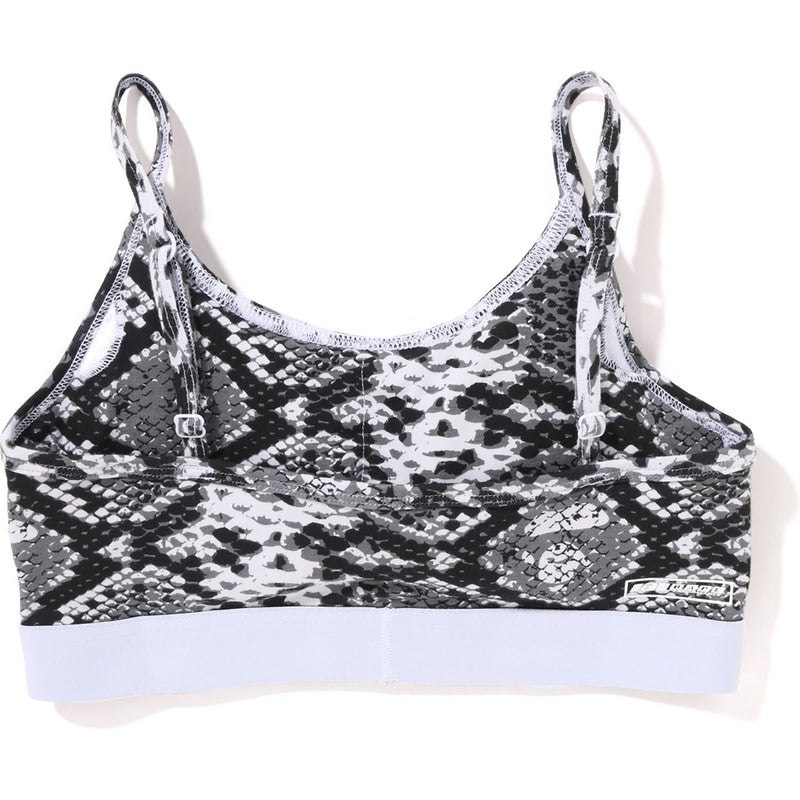 Women Bape Snake Pattern Sport Bra Underwear Grey USA | TL0052002