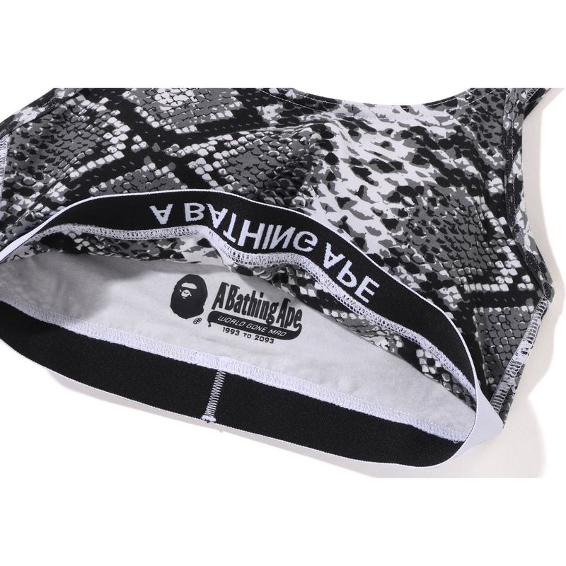 Women Bape Snake Pattern Sport Bra Underwear Grey USA | TL0052002