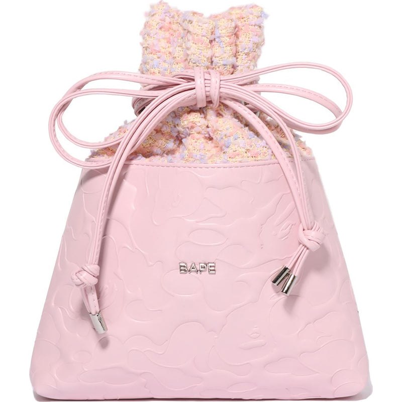 Women Bape Solid Camo Drawstring Bag Bags Pink USA | TV2842982