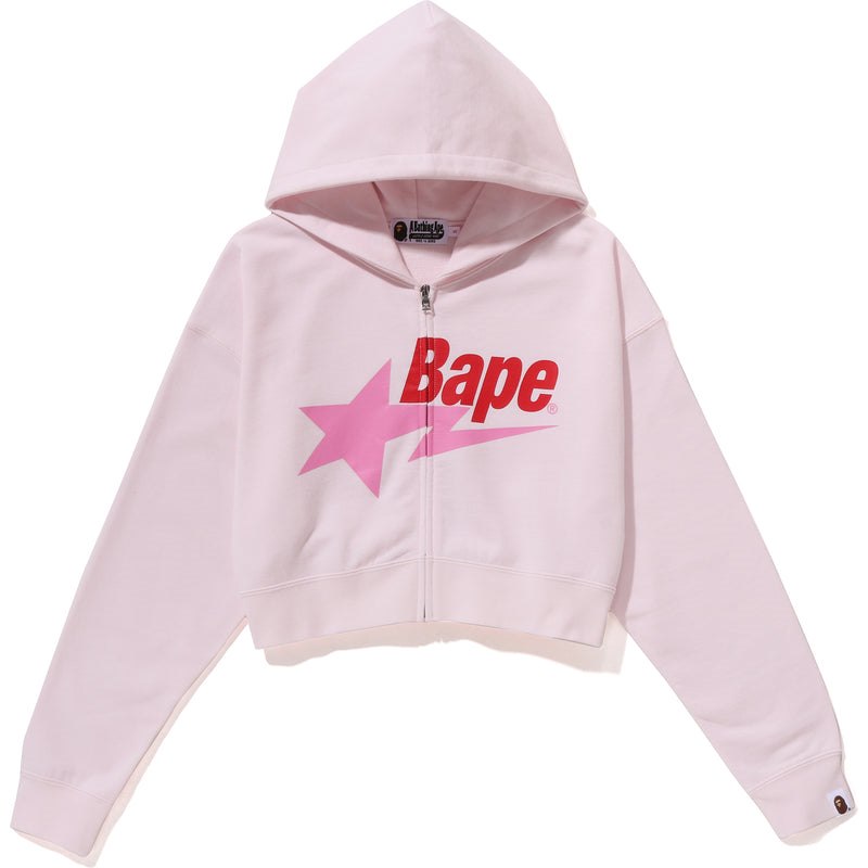 Women Bape Sta Cropped Zip Hoodie Hoodie Blue USA | RV4620060