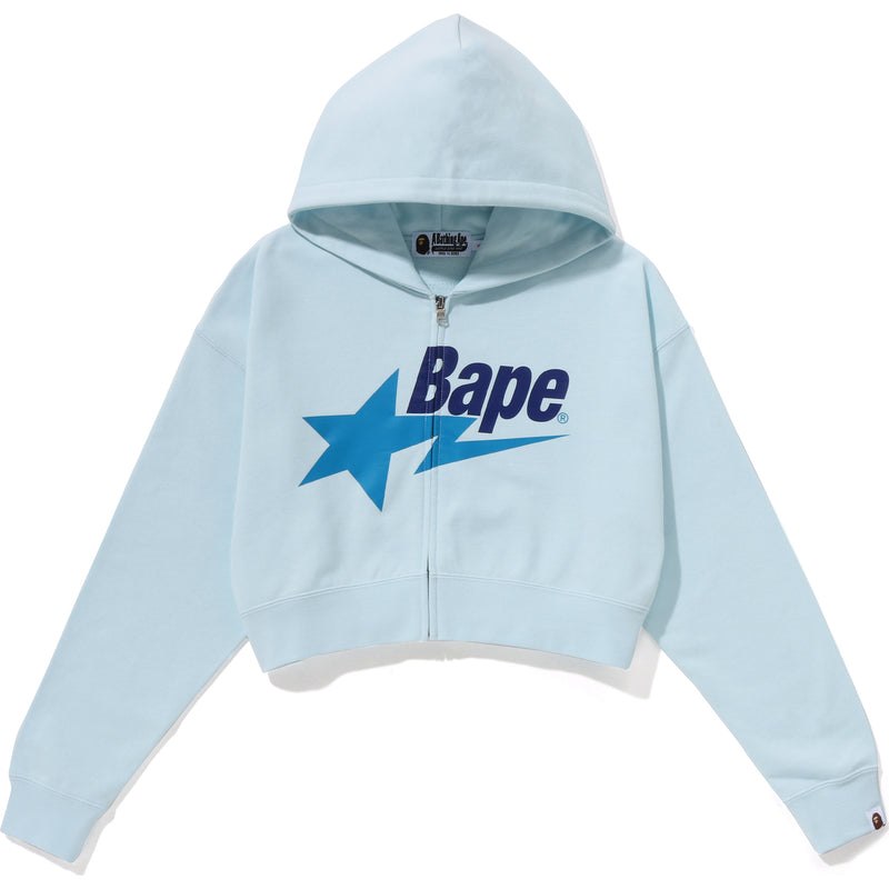 Women Bape Sta Cropped Zip Hoodie Hoodie Pink USA | CQ8649869