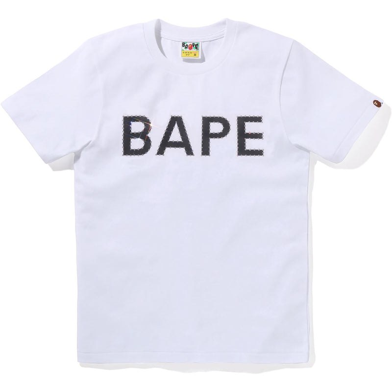 Women Bape Swarovski Tee T Shirts White USA | WQ6546056