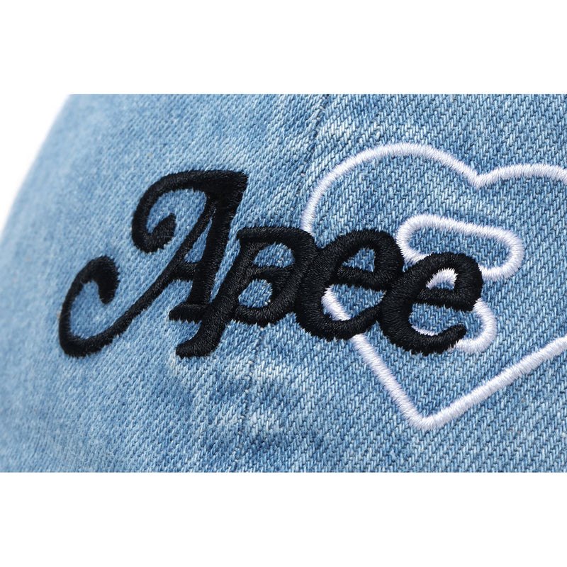 Women Bape Washed Denim Cap Caps Light Indigo USA | JJ5452142