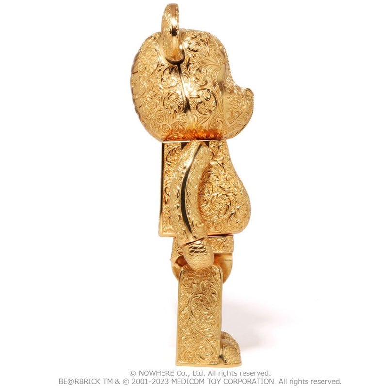 Women Bape X Royal Selangor Shark Be@rbrick 400% Figure Gold USA | KS8990690