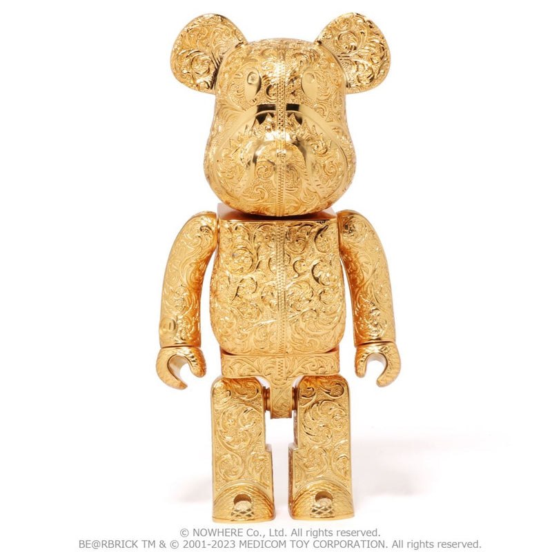 Women Bape X Royal Selangor Shark Be@rbrick 400% Figure Gold USA | KS8990690