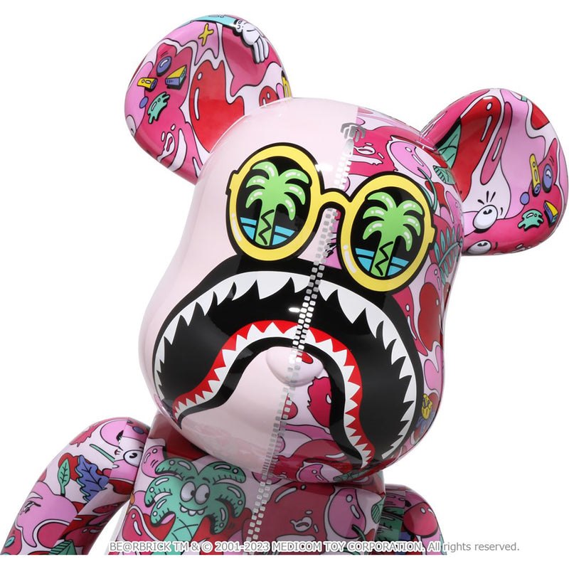 Women Bape X Steven Harrington Shark Be@rbrick 1000% Figure Pink USA | QE8254124